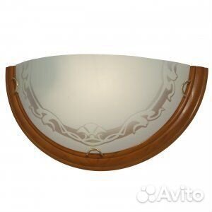 Бра настенный из дерева и стекла