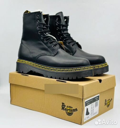 Ботинки Dr.Martens чёрные женские мех