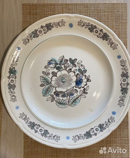 Блюдо большое СССР, фаянс, Зик, Конаково
