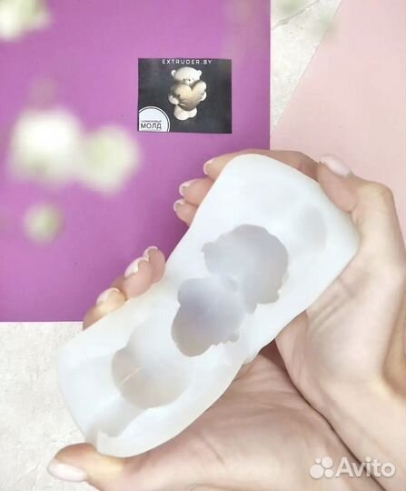 Силиконовый молд Мишка Новый