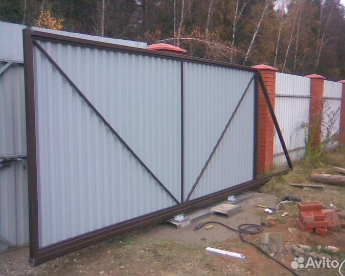Откатные ворота под ключ с установкой