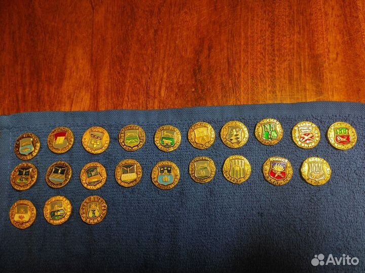 Набор значков Гербы древних городов