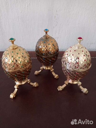 Яйцо шкатулка фаберже 3 шт