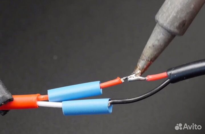Пайка электросоединительей, мат. плат, проводов
