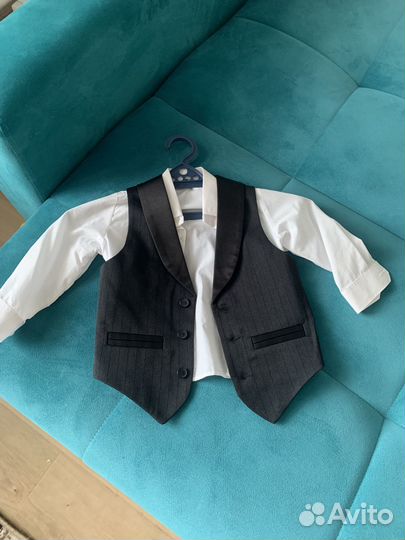 Шикарная Рубашка детская с жилетом