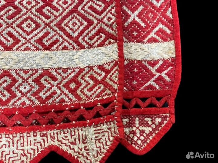 Старинная скатерть 19 век Браное ткачество