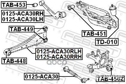 Рычаг toyota RAV4 05- зад.подв.прав. 0125-ACA30RH