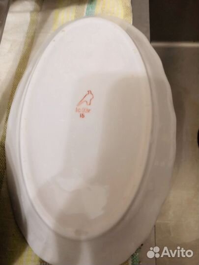 Масленка фарфоровая