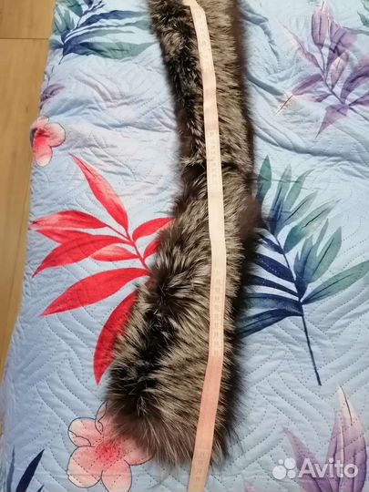 Меховой воротник натуральный мех чернобурки 73 см