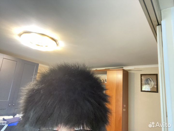 Шапка из песца вязаная