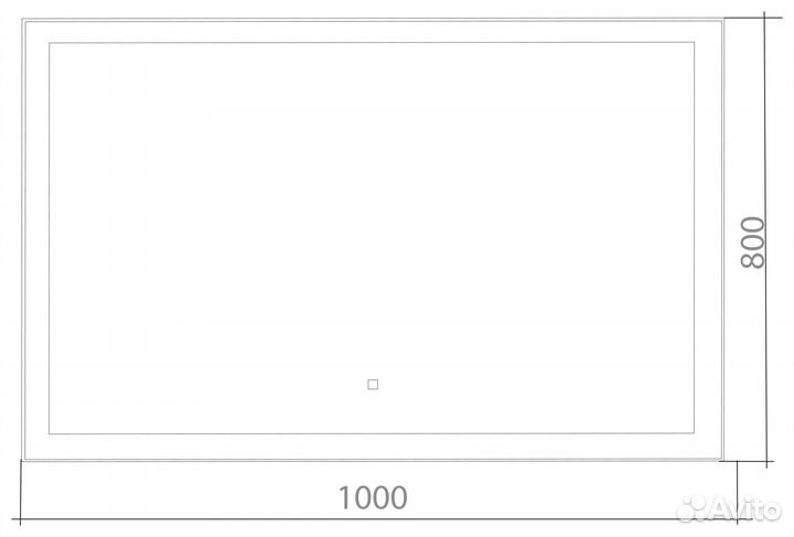 Зеркало azario Сантана 1000х800 c подсветкой и ди