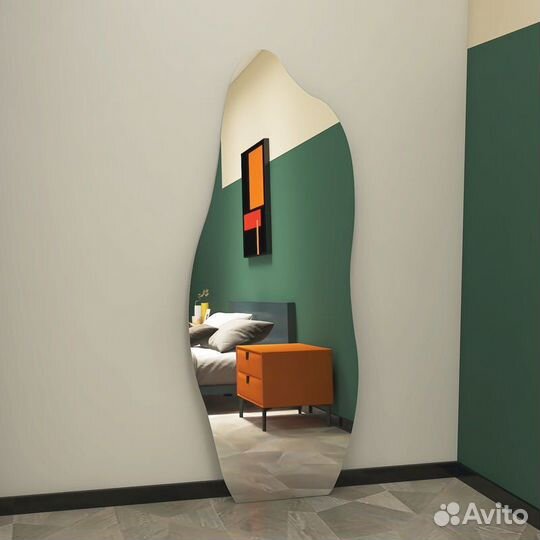 Напольное зеркало в полный рост, асимметрия 180х70