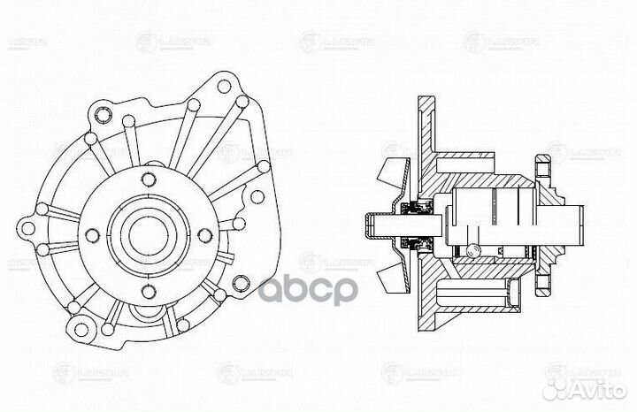 Насос водяной toyota land cruiser prado/hiace H