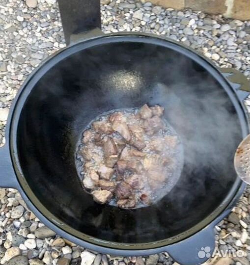 Казан чугунный 22л+печь+шумовка. Доставка