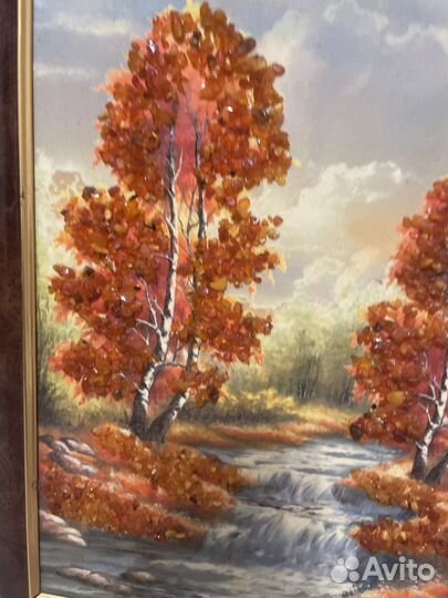 Картина с янтарем