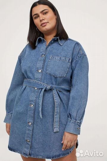 Джинсовое платье рубашка пальто H&M