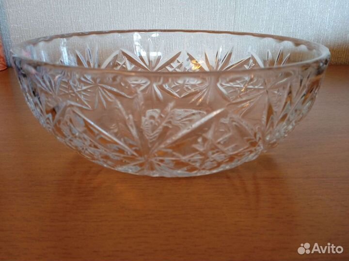 Ваза для фруктов/салатница хрустальная