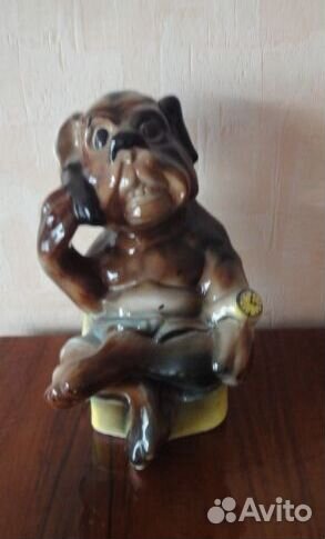 Статуэтка собака-копилка с пепельницей