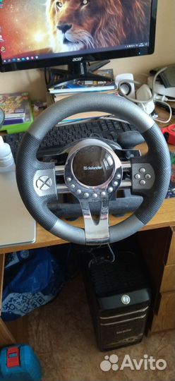 Продам игровой руль с педалями defender Forsage