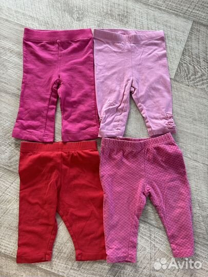 Брюки/лосины для девочки пакетом от 0 до 6 месяцев