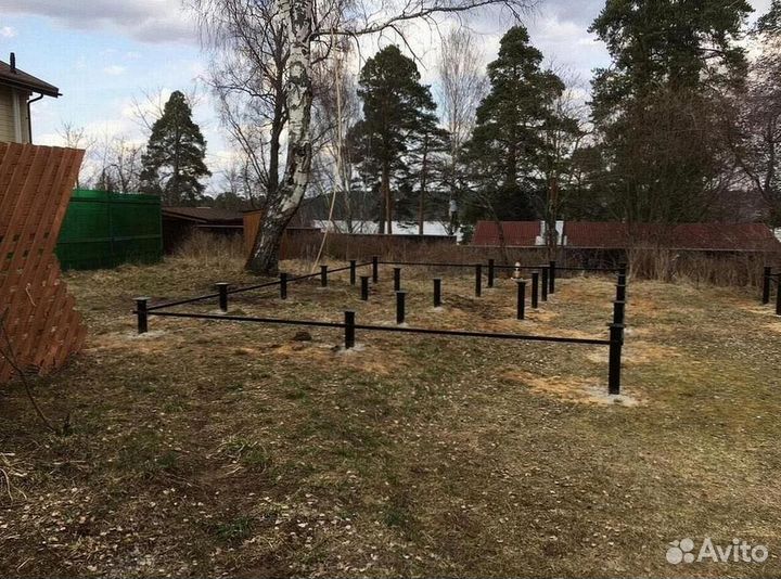 Винтовые сваи для забора