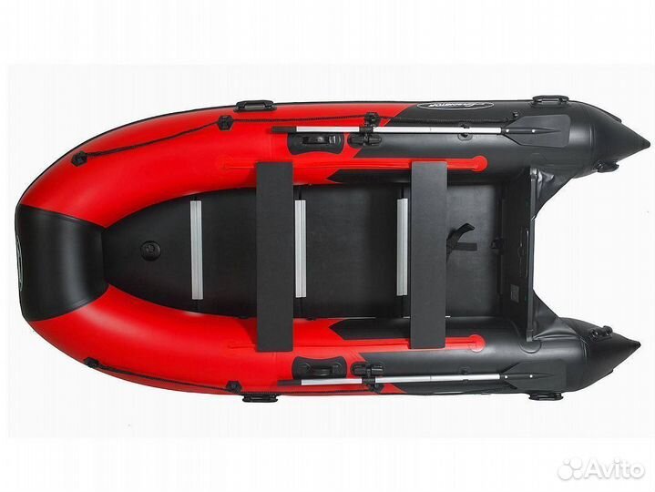 Надувная лодка gladiator B370 красно/черная