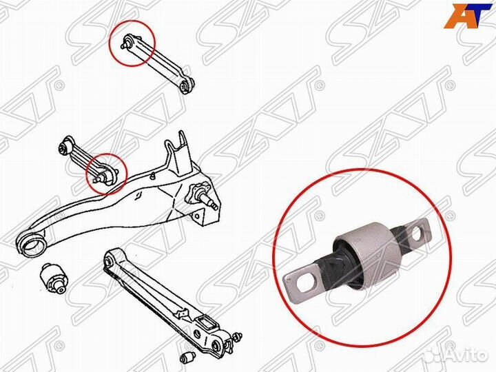 Сайлентблок заднего поперечного рычага mitsubishi