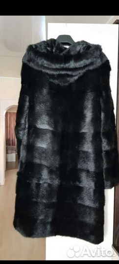 Шуба норковая с капюшоном