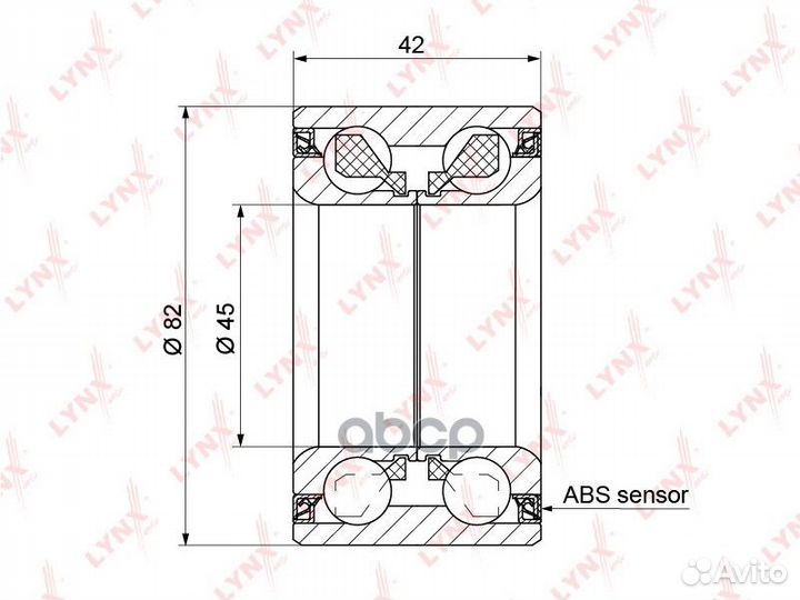 Подшипник ступицы колеса перед WB1532 lynxauto