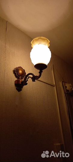 Бронзовая люстра и бра советские СССР