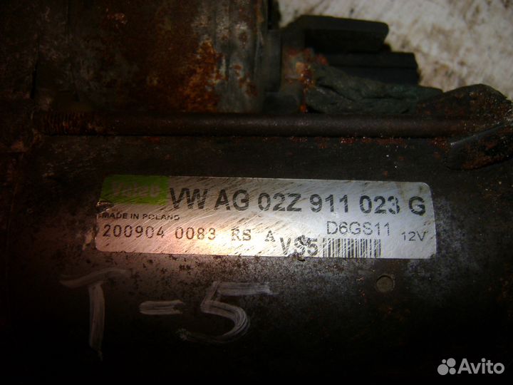 Стартер Транспортер Т5 Transporter T5 02Z911023G