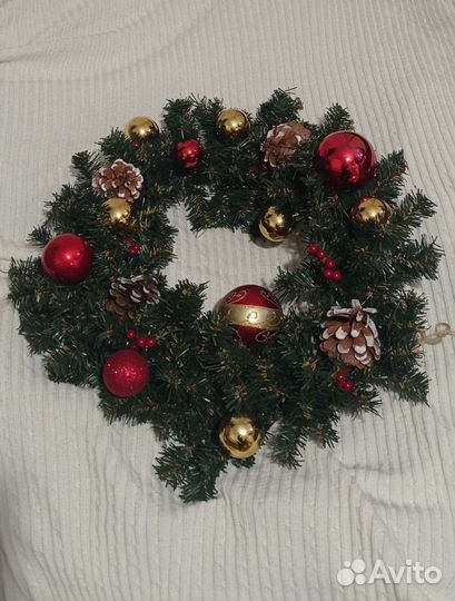 Рождественский венок на дверь