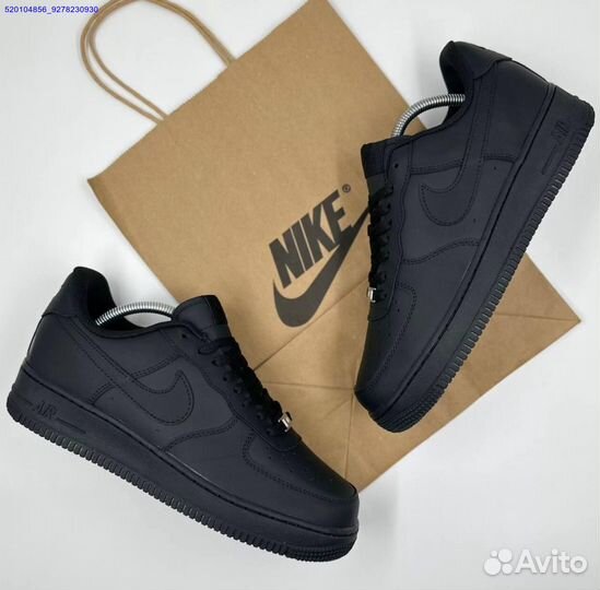 Кроссовки Nike Air Force Low Black (Арт.58186)