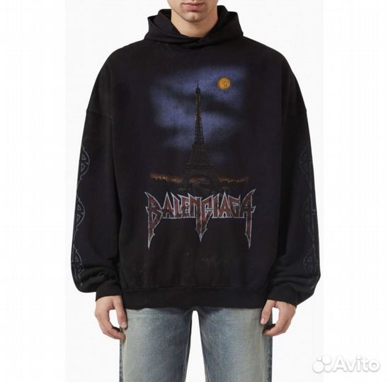 Худи balenciaga paris moon (оверсайз)