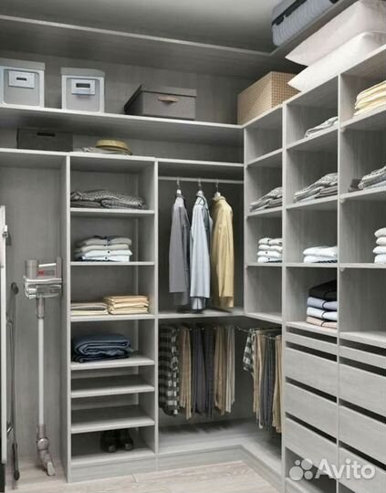 Гардеробная на заказ лофт