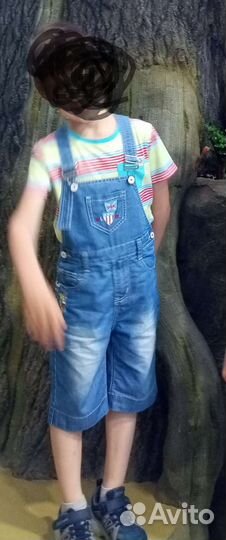 Джинсовый комбинезон 128