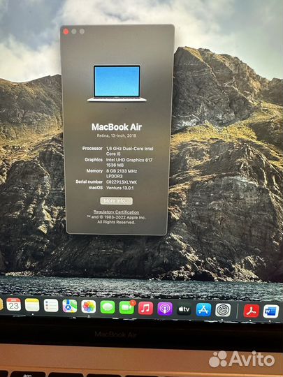 Apple MacBook air 13 2019 256gb