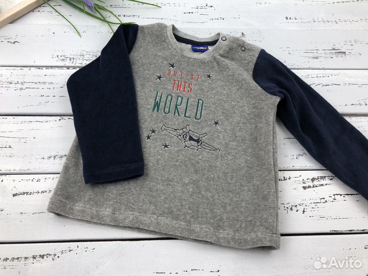 Кофта велюровая для мальчика 80 86 Lupilu