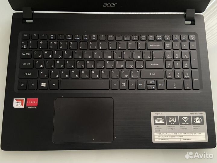 Ноутбук acer aspire 3 a315-21g-69wg