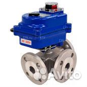 Кран шаровой DN.ru 316-316-ptfe L-тип Ду15 Ру16 полнопроходной трехходовой, нержавеющая сталь SS316