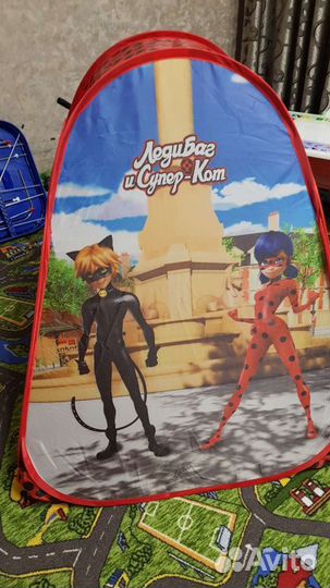 Палатка детская Ледибаг и Супер кот