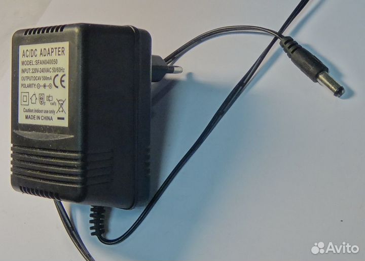 Адаптер (Блок Питания) 4В 0.5А бу sfan040050 AC/DC