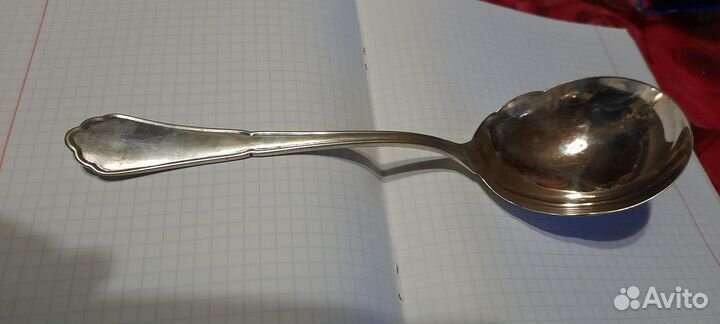 Антикварный серебряный половник