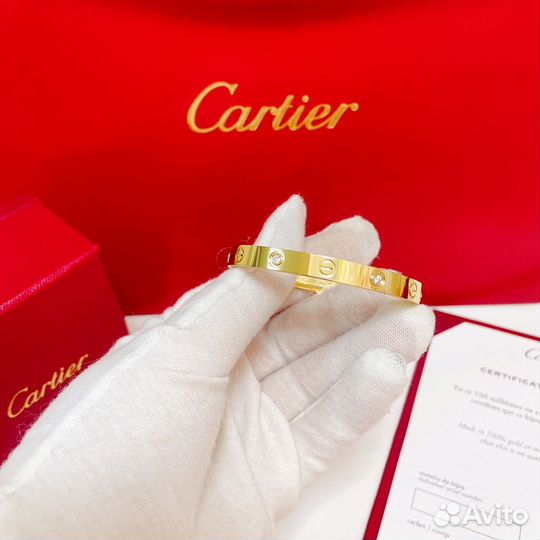 Cartier браслет из золота 750 пробы и бриллиантов