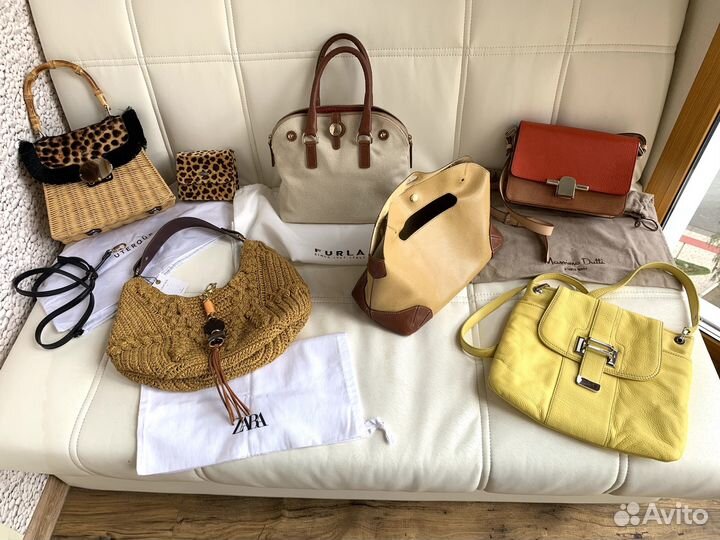 Летние и плетеные сумки Uterque, Furla, Zara