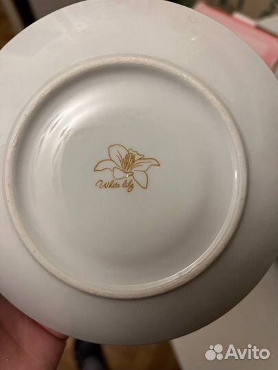 Набор чашки с блюдцем фарфор