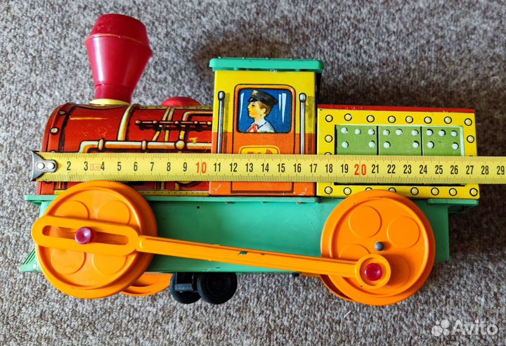 Игрушка паровоз СССР мзи Орленок Жесть Электромеха