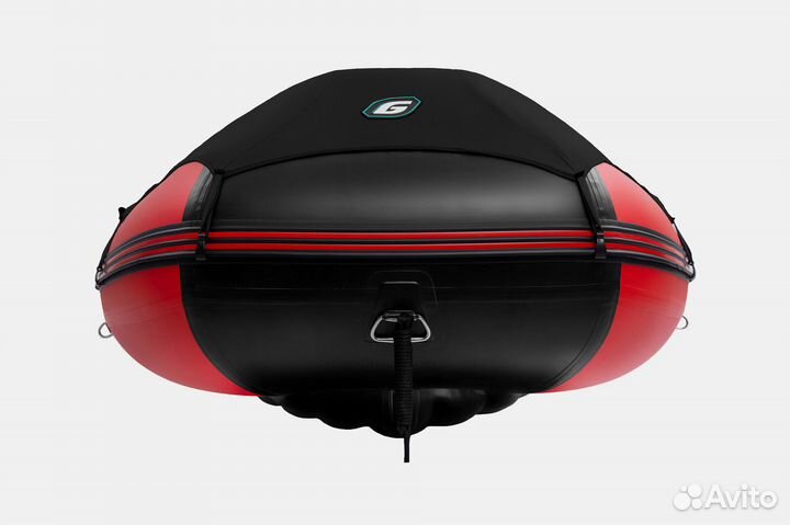 Лодка Gladiator E450PRO Красно-черная