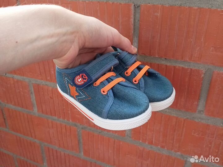 Кеды новые детские Юничел 23 р тканевые для сада