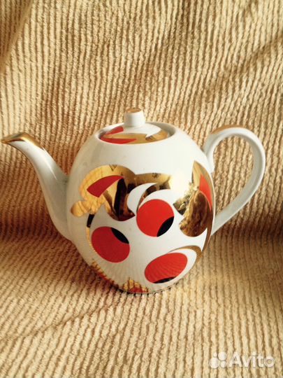 Чайник Вербилки большой СССР новый фарфор